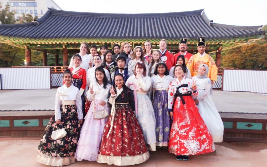 Hanbok dress-ups for Korean Study Tour group!