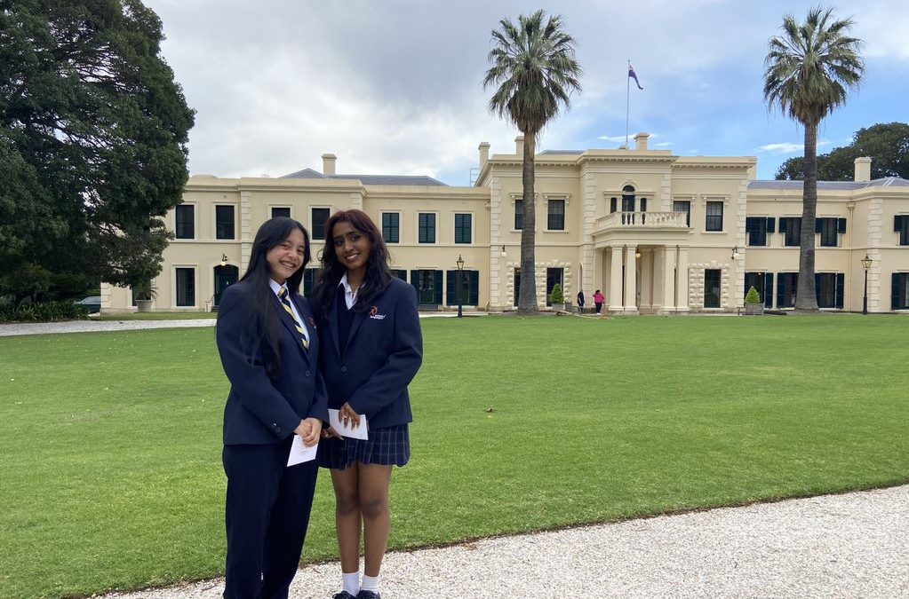 Two of our Year 12s attend reception at Government House!